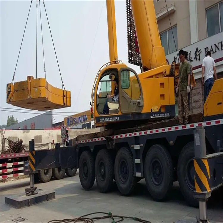 桃江当地吊车出租|机器吊装|75吨|工厂搬迁服务